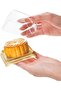 50 Pack Cake Container, 3.5 Inch Plastic Mini Cupcake Box with Lids Sticker Small Single Muffin Dess - 3