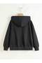 Black Heart Logo Sweatshirt Zip-Up Cardigan - Printed Oversized Pocket Winter Hoodie - 2