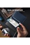 Holder with Double ID Window Leather Passcase Wallet RFID Blocking Automatic Pop - 3