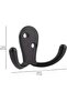 AmazonBasics AB4900-FB-5 Robe Hook, Flat Black - 5