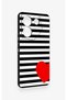 Tecno Camon 20 Pro Compatible Striped Red Heart Pattern Silicone Case - 3