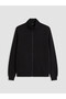 Ozmarka New Season Black Stand Collar Men's Zippered Sweatshirt