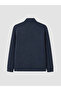 Ozmarka New Season Navy Blue Stand Collar Men's Zippered Sweatshirt - 7