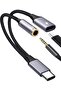 محول USB C إلى مقبس 3.5 ملم وشاحن 2 في 1، محول USB Type C إلى مدخل صوت Aux مع شحن سريع PD بقوة 15 واط، C