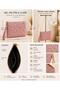 Women's Clutch Bag with Chain Strap Hand and Shoulder Bag with Star Pattern - Pink - White - Black - Smoked - 5