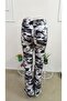 Women's high-waisted lace-up wide-leg patterned diving leggings - 6