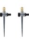 2 Pack Brass Adjustable Atomizing Sprinklers with Alloy Spike Base, 360° Coverage Garden Water Sprin
