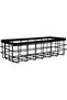 Rectangular Metal Storage Basket Wall-mounted Shower Rack for Bathroom and Kitchen Sturdy Wir