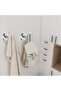 Wall Towel Hooks, 4 Pack Silver Heavy Duty Stainless Steel Hooks, Space Saving Bathroom Rob - 4