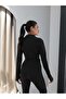High Collar Zippered Slim Fit Jacket - 5