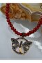 Special Design Dragonfly Necklace - Red - - 4