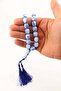 Creamy Blue& White Amber Tasbih - 5