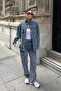 Women's Floral Patch Stone Detailed Denim Set