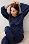 Long Sleeve Oversize Basic Lycra Viscose Top and Bottom Set - 7