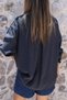 Vintage Navy Blue Viscose Standard Size Shirt - 3