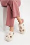 Women's Plush House Slippers Colorful Flower Embroidered Closed Toe Soft Sole Winter Comfortable Slippers Model - 2