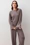 Long Sleeve Oversize Basic Lycra Viscose Top and Bottom Set - 6