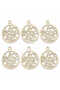 Christmas Tree Ornament Wooden Pine Tree Set of 6 - 3