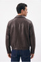 Men's Oversize Fur-Lined Oversize Leather Jacket - 3