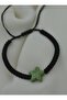 Turquoise macrame wristband - black - - 2