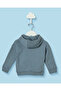 Infant Boys Blue Printed Hooded Sweatshirt - 3