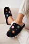 Women's Plush House Slippers Colorful Flower Embroidered Closed Toe Soft Sole Winter Comfortable Slippers Model - 2