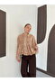 Sequin Velvet Coat - Stone |   F2026 - 3
