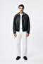 Men's Oversize Fur-Lined Oversize Leather Jacket - 4