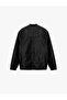 Long Sleeve Shirt Collar Pocket Zipper Faux Leather Jacket - 4