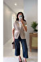 Lidya Stone Belted Knitted Vest - 4