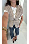 Lidya Stone Belted Knitted Vest