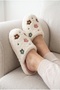 Women's Plush House Slippers Colorful Flower Embroidered Closed Toe Soft Sole Winter Comfortable Slippers Model - 4