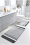 Eco Bath Mat, 60X100 and 50X60Cm, 2-Piece Bathroom Set, Curly Woven Mat, Water Absorbent, Washable - 2