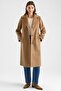 Medium Length Mono Closure Coat with Stitching Detail K. Kamel 3186 - 2