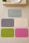 Non-Slip Gel Based Washable Plush Soft Textured Decorative Single Bath Mat 60X100 cm - 7