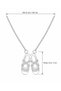 Women's Ballet Shoe Pendant with Zircon Stone Romantic Stylish Minimal Pink Gold Color Design - 5