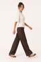 Waist-Fitted Cotton Knitted Blouse Lub0399 Ekru - 4