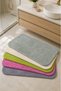 Non-Slip Gel Based Washable Plush Soft Textured Decorative Single Bath Mat 60X100 cm - 6
