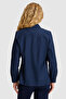 Women's Navy Blue Long Sleeve Basic Shirt 50320186-Vr033 - 5