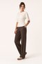 Waist-Fitted Cotton Knitted Blouse Lub0399 Ekru - 3