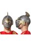 Gold Color over Silver, Roman Byzantine Helmet with Swivel Headgear, 25X20 cm - 2