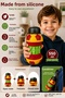 100% Silicone Pop-Up Water Bottle and Flask for Children Adult Sports Water Bottle 550 ml Pop-Up