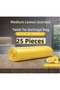 Medium Size Drawstring Lemon Trash Bags 25 Packs (1 Box) - 3