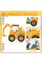 Construction Machinery Construction Balloon Set 8 Years Old - 14 Pieces Large Size Birthday Set Scoop Dozer Truck Foil Balloon and Number Concept Party Decoration Set - 4