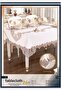 Kartanesi Gardenya Linen Dinner Set Table Set for 12 People 26 Pieces 160 × 220 cm Runner Set Cream-Cap - 2