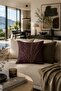 Flora Digital Print Wild Flowers 1Pc Throw Pillow Cover with Embroidered Plum Appearance Botanical Pattern Decorative Living Room Sofa Cushion Decor Double Sided with Hidden Zipper - 8