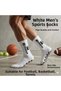 Anti-Slip Football Basketball Tennis Men's Sports Socks, White, Non-Slip Sock Soles, Seamless and Perfumed - 2