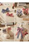 French Red and Navy Blue Plaid Ribbon /Sewing Trim Strip /Decorative Strip - 10mm - 25Meters Each - 2