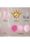 Renaissance Pink Color Themed Birthday Party Set with Figures - Age 4 - 2