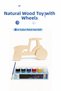 Wooden Tractor Toy Natural Handmade Paintable Educational Toy + 6-Piece Paint Set Gift